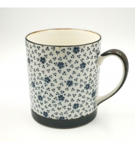 Mug porcelaine japonaise petites fleurs