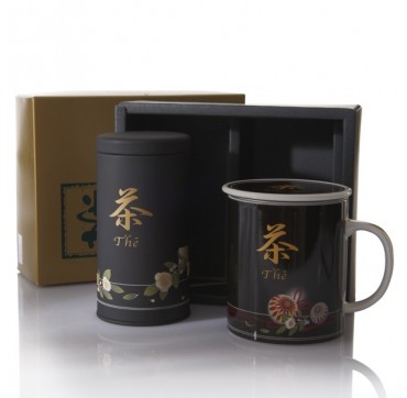 Coffret "THE" boite à thé+mug