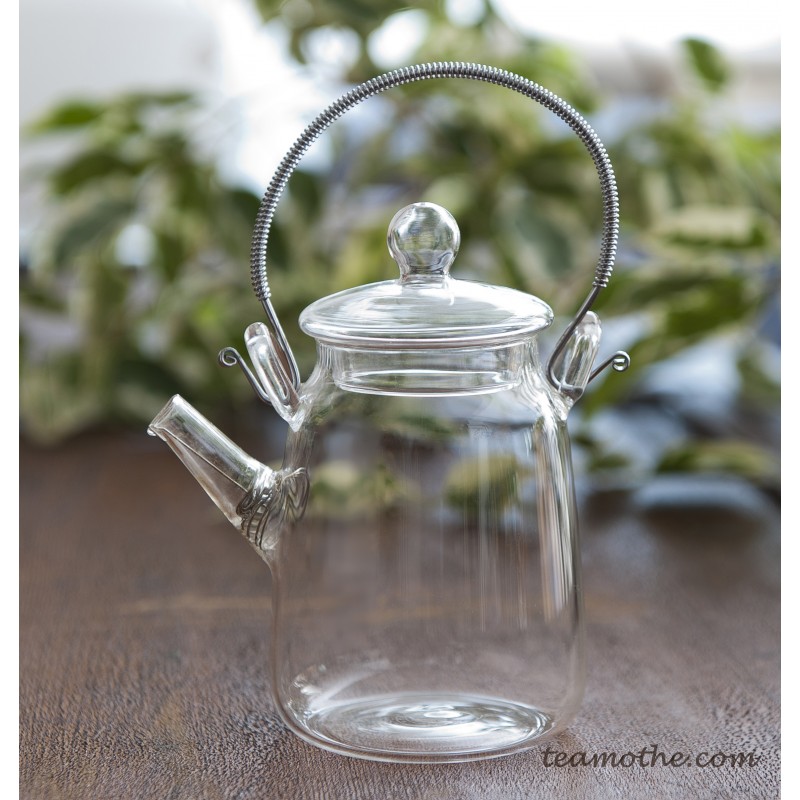 Théière en verre spéciale fleurs de thé - Cadeau Teamothé