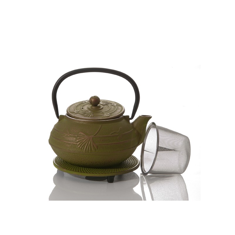 Théière en verre design et classique 1.4L pour les fleurs de thé