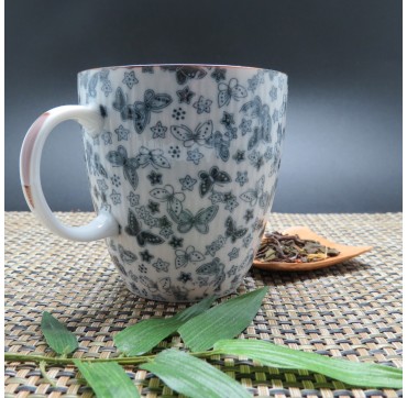 Tasse bleue japon avec anse