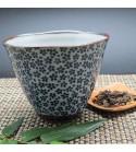 Tasse bleue japon 150ml motif petites fleurs