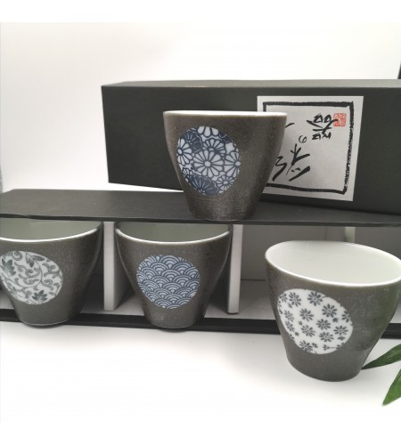 Coffret 4 tasses céramique japonaise